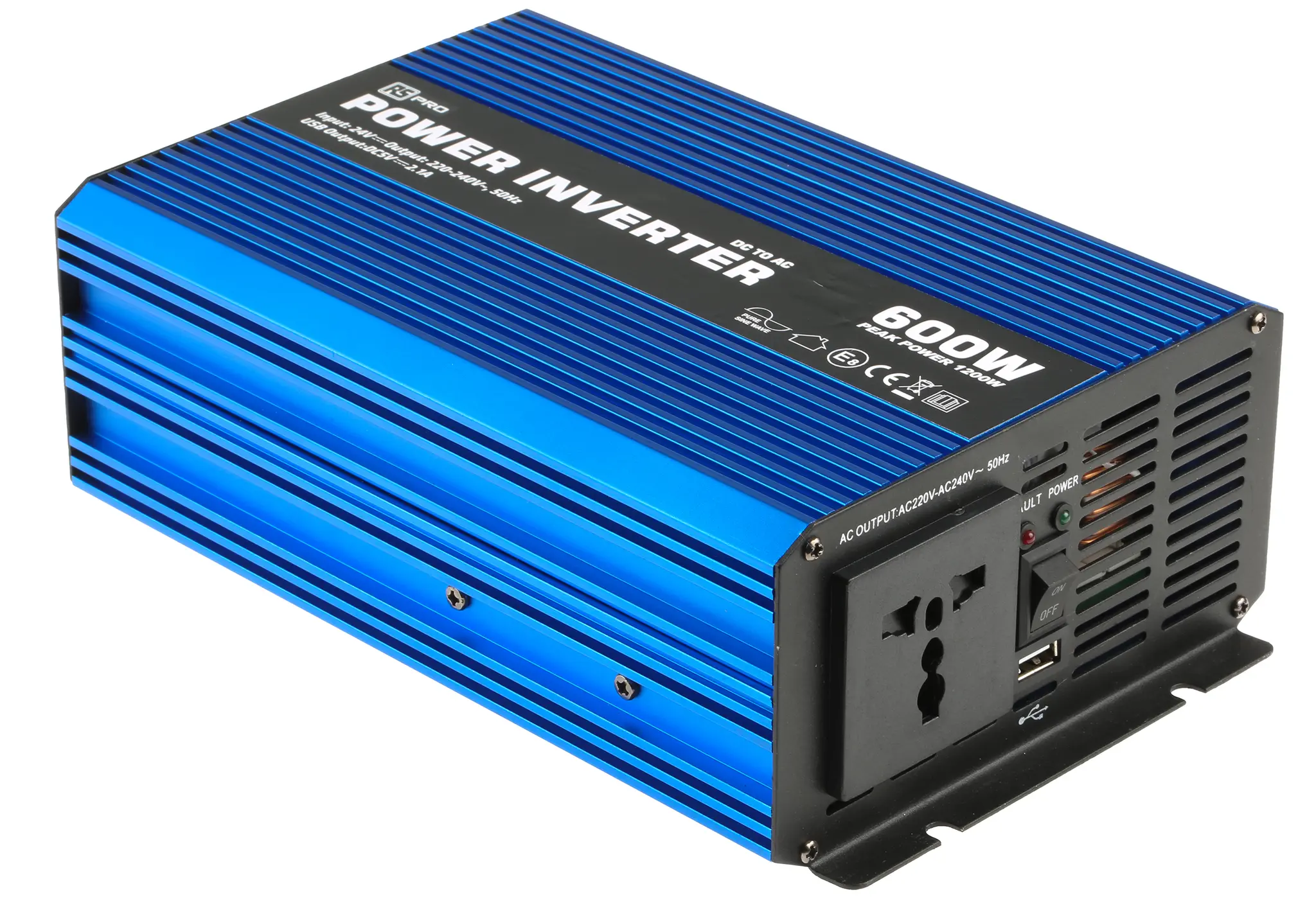 Produktfoto 1 von RS PRO Spannungswandler, 24 V / 230 V 600W