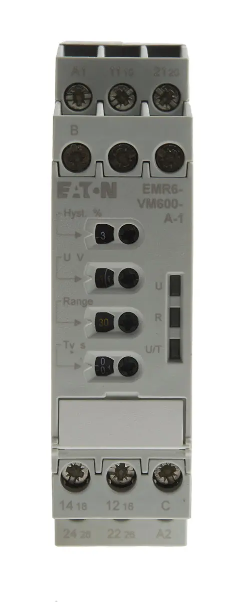 Produktfoto 1 von Eaton Überwachungsrelais 24 → 240V ac/dc 1-phasig DIN-Schienen