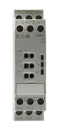 Produktfoto 1 von Eaton EMR6 Überwachungsrelais 1-phasig, Wechsler Unterstrom - 1A, DIN-Hutschiene, 0 V dc, 0V ac