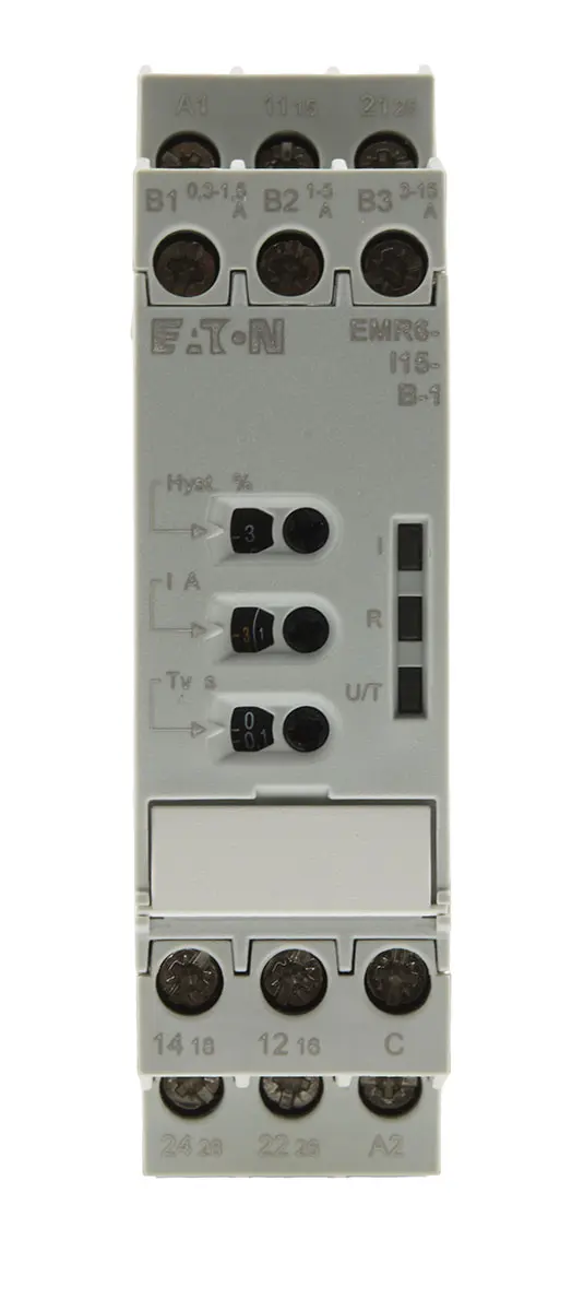 Produktfoto 1 von Eaton Überwachungsrelais 1-phasig 1.5A 0.3 → 1.5A DIN-Schienen