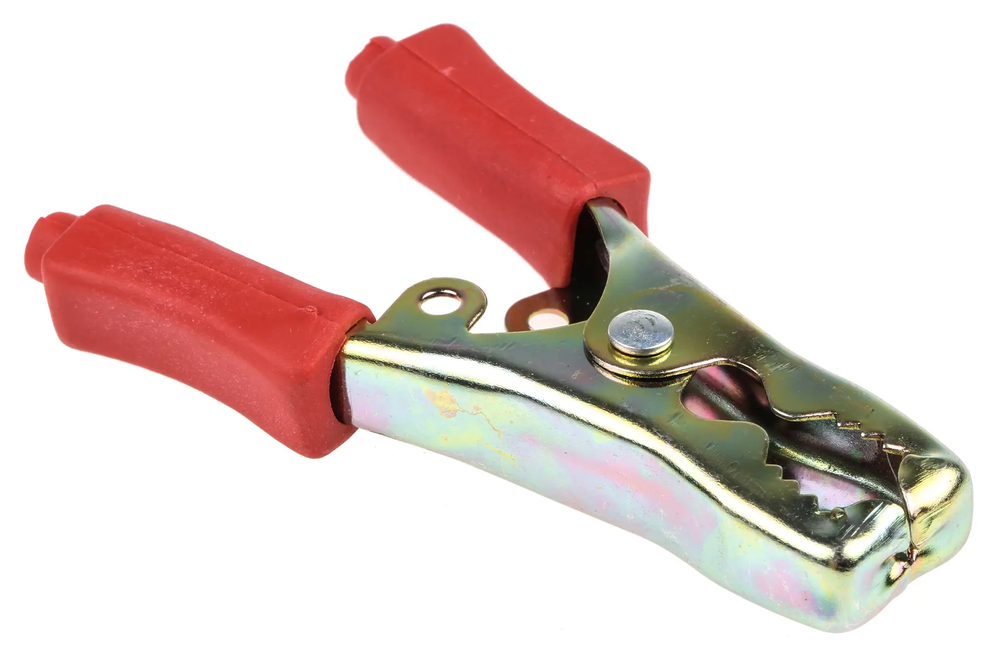 Produktfoto 1 von Mueller Electric Edelstahl 13 mm Krokodilklemme, Rot Polyvinylchlorid Isoliert