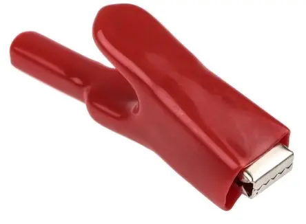 Produktfoto 1 von Mueller Electric Stahl zinkplattiert 15 mm Krokodilklemme, Rot, 25A Polyvinylchlorid Isoliert