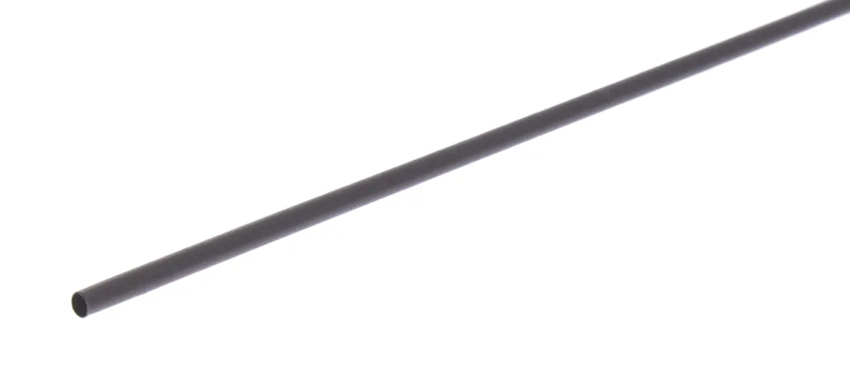 Produktfoto 1 von TE Connectivity CGPT Wärmeschrumpfschlauch, Polyolefin Schwarz, Ø 1.6 mm Schrumpfrate 2:1, Länge 1.2m