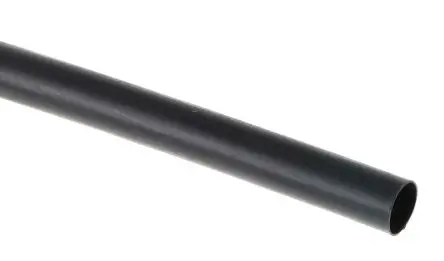 Produktfoto 1 von TE Connectivity CGPT Wärmeschrumpfschlauch, Polyolefin Schwarz, Ø 6.4 mm Schrumpfrate 2:1, Länge 1.2m