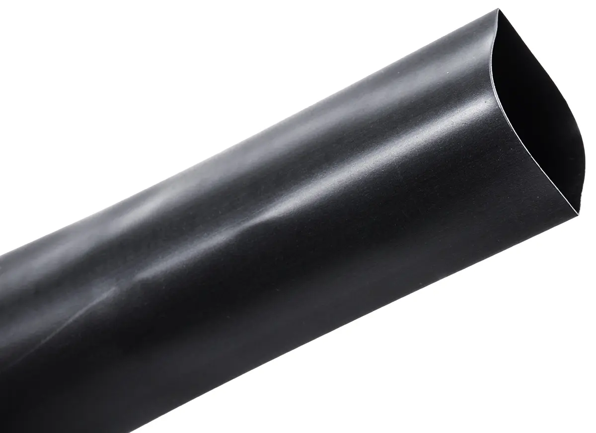Produktfoto 1 von TE Connectivity CGPT Wärmeschrumpfschlauch, Polyolefin Schwarz, Ø 25.4 mm Schrumpfrate 2:1, Länge 1.2m