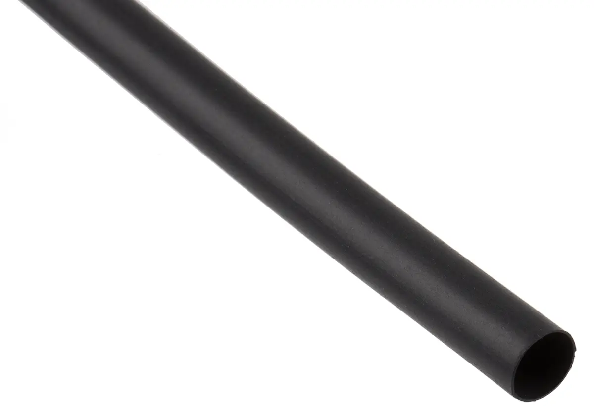 Produktfoto 1 von TE Connectivity CGPT Wärmeschrumpfschlauch, Polyolefin Schwarz, Ø 4.8 mm Schrumpfrate 2:1, Länge 1.2m