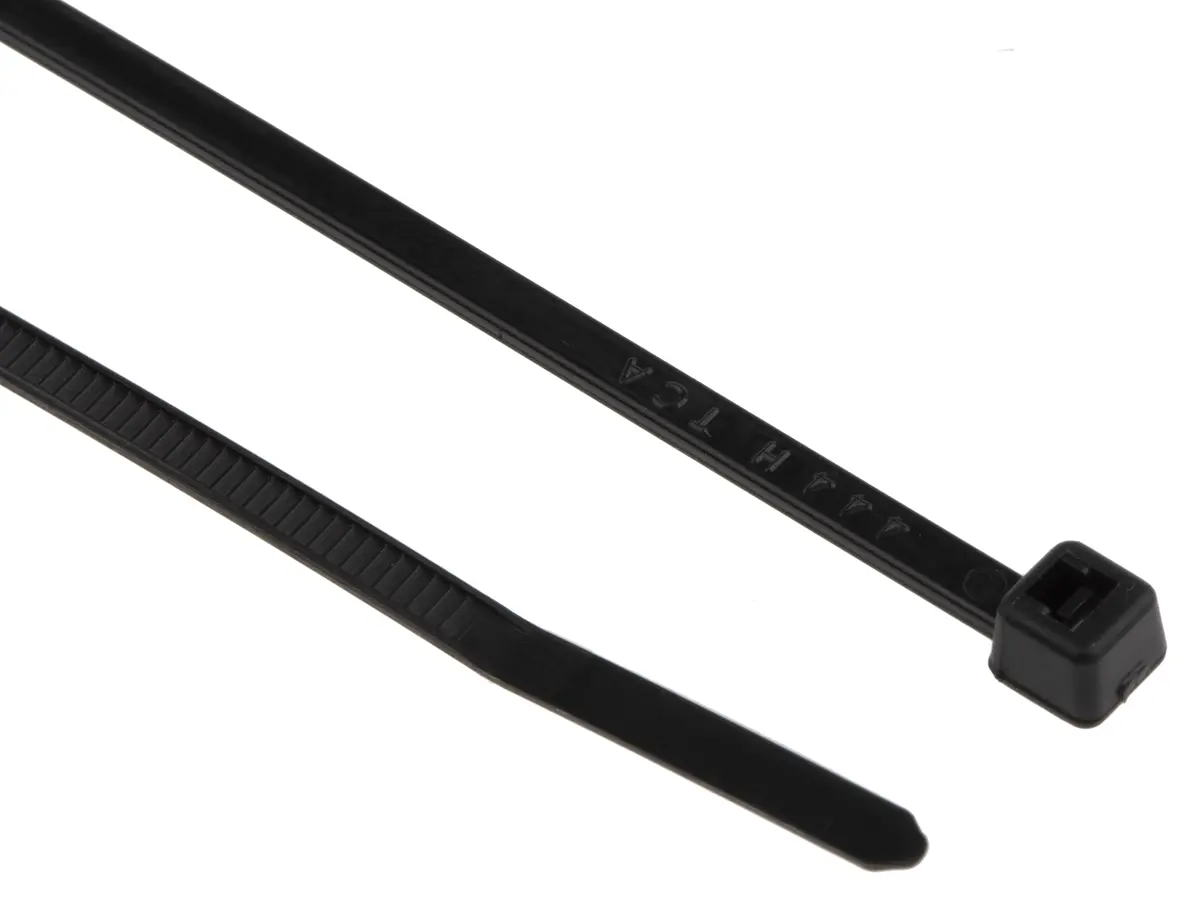 Produktfoto 1 von HellermannTyton T18R Nylon 6.6 Kabelbinder Nicht lösbar Schwarz 2.5 mm x 100 mm