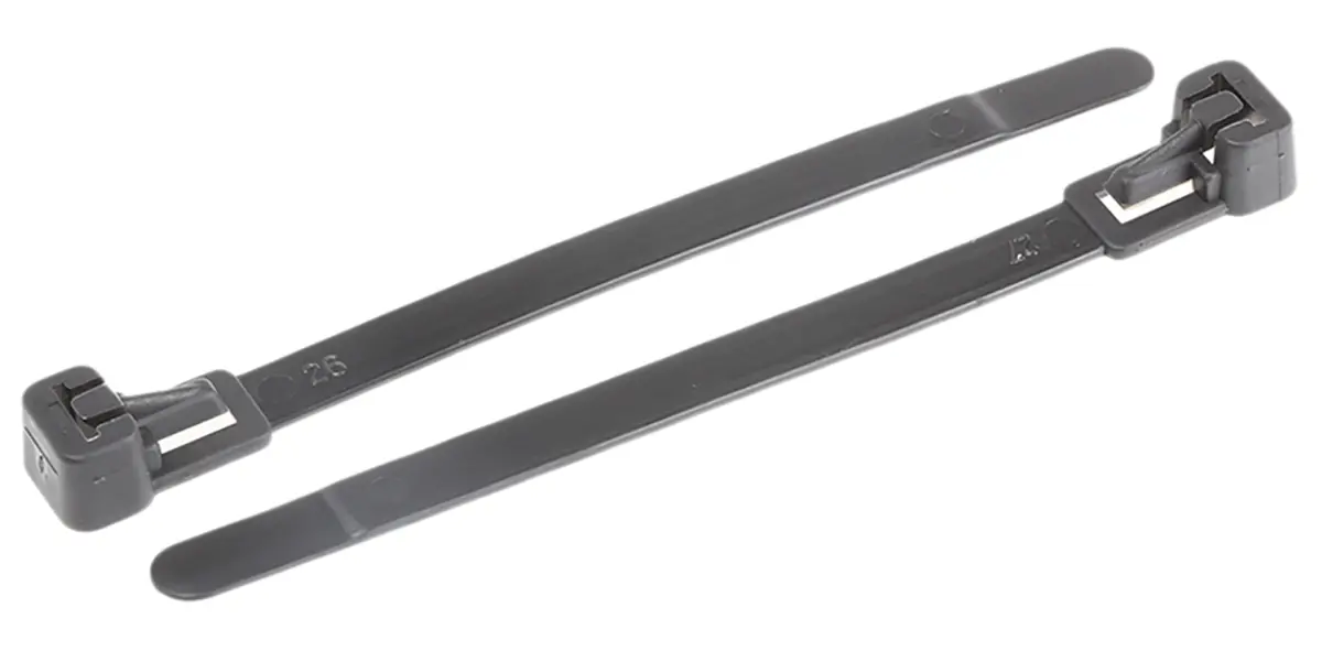 HellermannTyton REL100 Nylon 6.6 Kabelbinder Lösbar Schwarz 6.7 mm x 100 mm