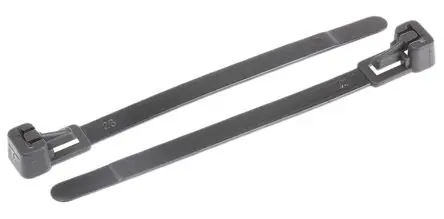 Produktfoto 1 von HellermannTyton REL100 Nylon 6.6 Kabelbinder Lösbar Schwarz 6.7mm x 100 mm