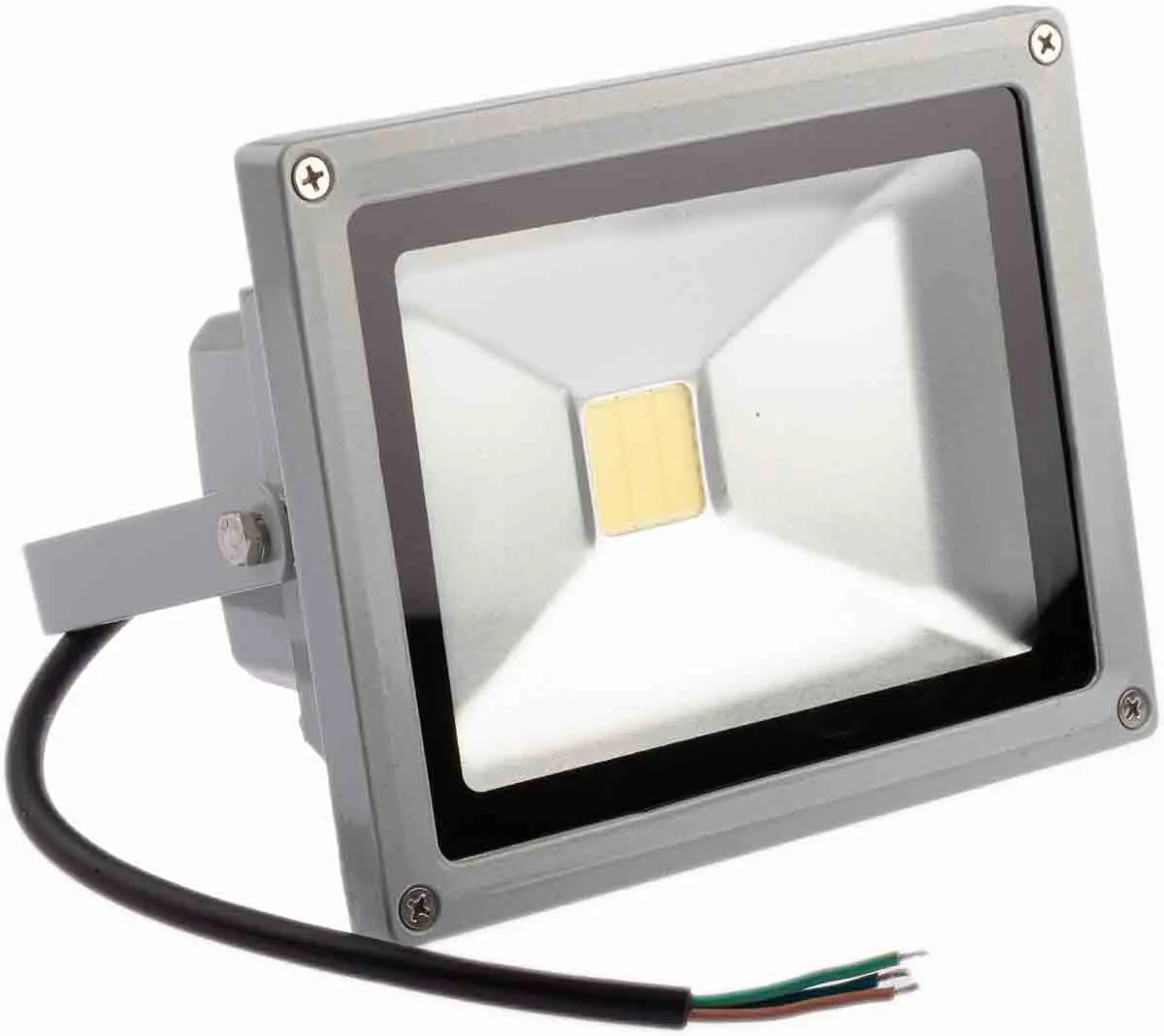 Produktfoto 1 von RS PRO, Fluter 20 W, 85 → 265 V AC / 1900 → 2100 lm, 141 x 181 x 116 mm, IP65