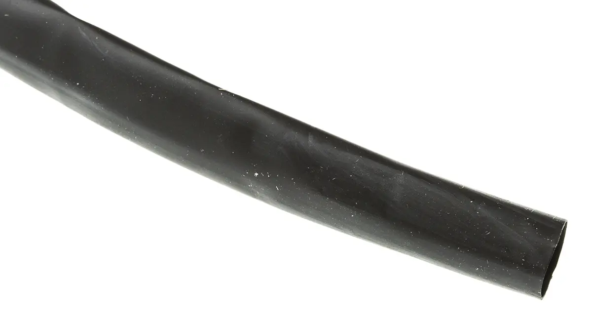 Produktfoto 1 von TE Connectivity LSTT Wärmeschrumpfschlauch, Polyolefin Schwarz, Ø 9.5 mm Schrumpfrate 2:1, Länge 6m