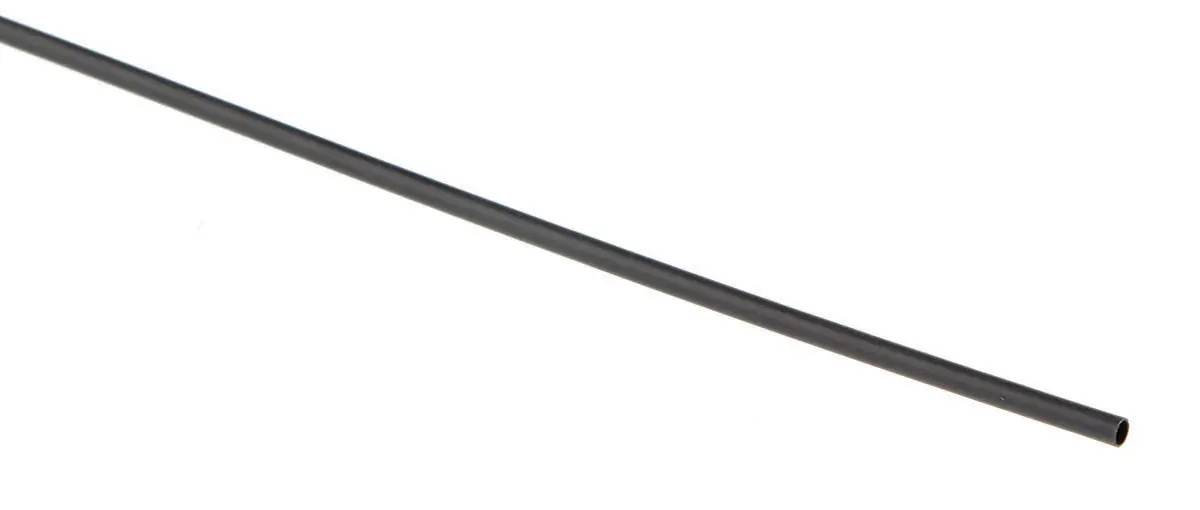 Produktfoto 1 von TE Connectivity RNF-100 Wärmeschrumpfschlauch, Polyolefin Schwarz, Ø 1.2 mm Schrumpfrate 2:1, Länge 1.2m