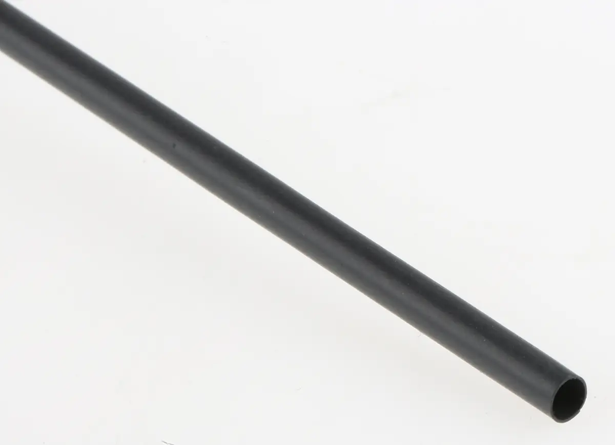 Produktfoto 1 von TE Connectivity RNF-100 Wärmeschrumpfschlauch, Polyolefin Schwarz, Ø 3.2 mm Schrumpfrate 2:1, Länge 1.2m
