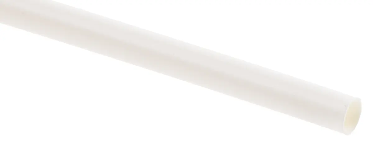 Produktfoto 1 von TE Connectivity RNF-100 Wärmeschrumpfschlauch, Polyolefin Weiß, Ø 2.4 mm Schrumpfrate 2:1, Länge 1.2m