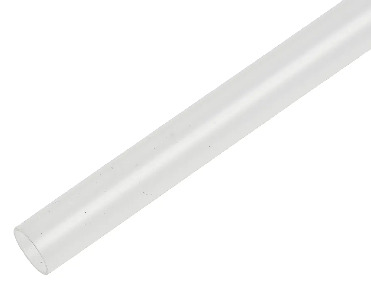 TE Connectivity RNF-100 Wärmeschrumpfschlauch, Polyolefin Klar, Ø 3.2 mm Schrumpfrate 2:1, Länge 1.2m