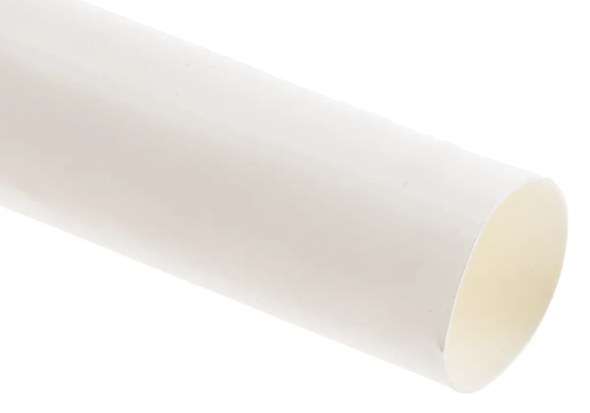 Produktfoto 1 von TE Connectivity RNF-100 Wärmeschrumpfschlauch, Polyolefin Weiß, Ø 12.7 mm Schrumpfrate 2:1, Länge 1.2m