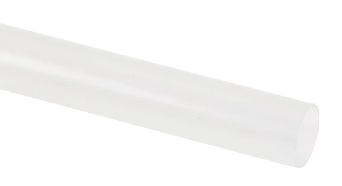 Produktfoto 1 von TE Connectivity RNF-100 Wärmeschrumpfschlauch, Polyolefin Klar, Ø 9.5 mm Schrumpfrate 2:1, Länge 1.2m
