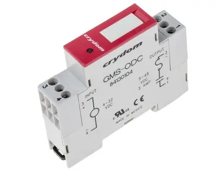 Produktfoto 1 von Sensata Crydom GMS DIN-Schienen Halbleiterrelais Einschalten bei Spannungsnulldurchgang 60 V dc / 3 A