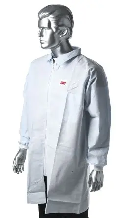 Produktfoto 1 von 3M Besucherkittel L, Unisex, Polypropylen, Weiß, Reißverschluss
