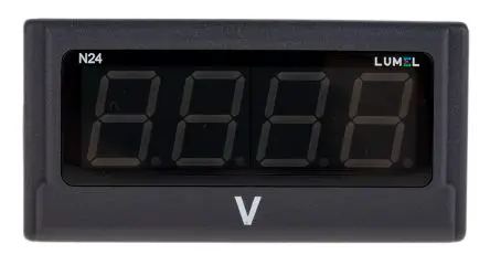 Produktfoto 1 von Lumel N24 LED Digitales Multifunktionsmessgerät für DC-Stromsignal, Gleichspannungssignal H 92 mm B 45 mm 4-Stellen T.