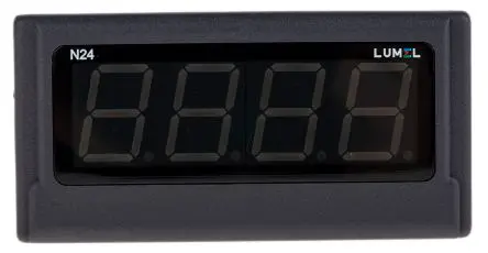 Produktfoto 1 von Lumel N24 LED Digitales Multifunktionsmessgerät für Strom H 92 mm B 45 mm 4-Stellen T. 64 mm 20 mm Ziffernhöhe
