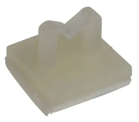 Produktfoto 1 von RS PRO Kabelhalter Klebend, Kabel-Ø 4.3 mm Nylon Natur 9.5mm x 6.5 mm x 6.5 mm