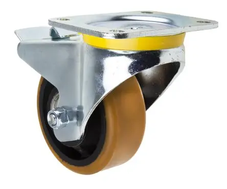 Produktfoto 1 von Tente Gebremst, schwenkbar Rolle, Rad ø 125 mm, 660 kg, Ges H. 164 mm, Rad B. 50 mm, Polyamid