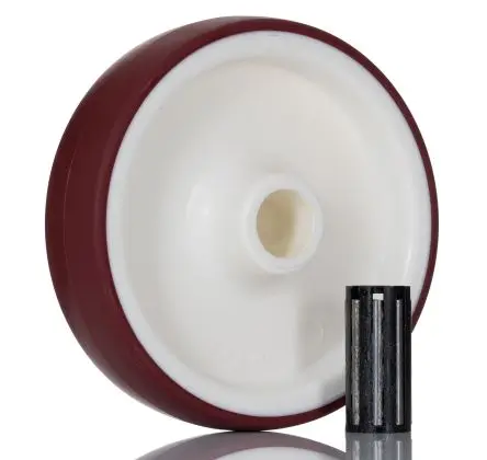 Produktfoto 1 von Tente Rollwagenrolle Rot, Weiß, Mat. Polyurethan, 200 kg Ø 125 mm, B. 32 mm
