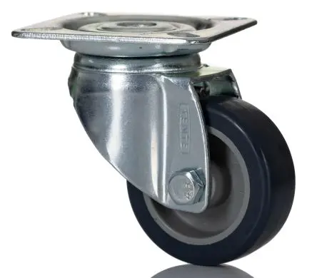 Produktfoto 1 von Tente Drehbar Rolle, Rad ø 50 mm, 40 kg, Ges H. 70 mm, Rad B. 19 mm, Polyurethan