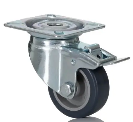 Produktfoto 1 von Tente Gebremst, schwenkbar Rolle, Rad ø 50 mm, 40 kg, Ges H. 70 mm, Rad B. 19 mm, Polyurethan