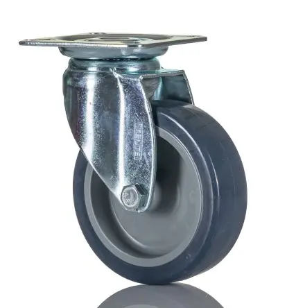 Produktfoto 1 von Tente Drehbar Rolle, Rad ø 75 mm, 60 kg, Ges H. 100 mm, Rad B. 25 mm, Polyurethan