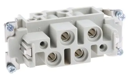 Produktfoto 1 von HARTING Han K Industrie-Steckverbinder Kontakteinsatz Buchse, 4-polig 80A, Kabel, Steckverbindereinsatz