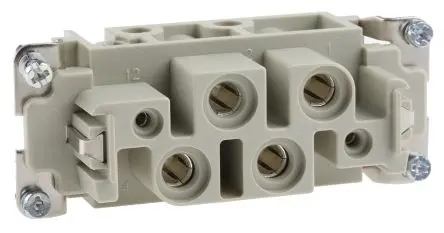 Produktfoto 1 von HARTING Han-Com Industrie-Steckverbinder Kontakteinsatz Buchse, 6-polig 80A, Kabel, Steckverbindereinsatz