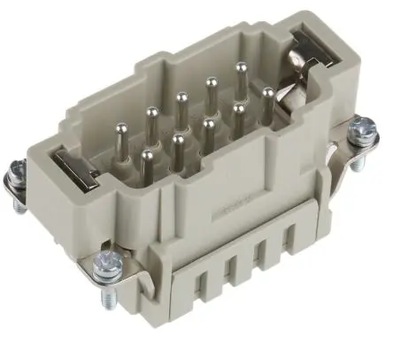 Produktfoto 1 von HARTING Han ES Industrie-Steckverbinder Kontakteinsatz Stecker, 10-polig 16A, Kabel, Steckverbindereinsatz