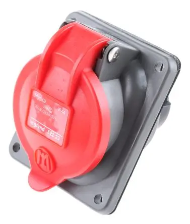 Produktfoto 1 von Legrand Industrie-Steckdose Rot, 500V / 16A, Panel IP44, IP66, IP67