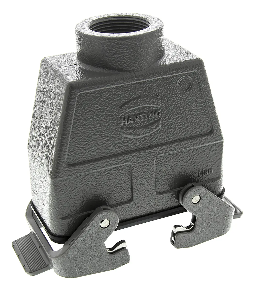 Produktfoto 1 von HARTING Han B Kappe für robusten Stromversorgungsstecker 2 Hebel 2, Kabel 16B Steckverbinderkappe, IP65