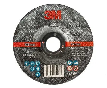 Produktfoto 1 von 3M Silver Aluminiumbeschichtet Ø 125 mm / Stärke 2.5 mm, Korngröße P60 25 pro Paket