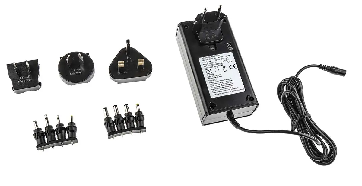 Produktfoto 1 von RS PRO Akkupack Ladegerät, 11.1 V Li-Ion/2 A Akkupack 3
