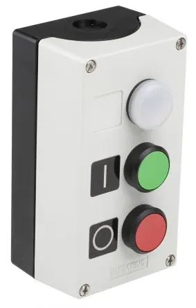 Produktfoto 1 von Siemens SIRIUS ACT 3SU18 Drucktaster-Steuerstation 1-poliger Umschalter Weiß, Grün, Rot Kunststoff, IP69, IP67, IP66