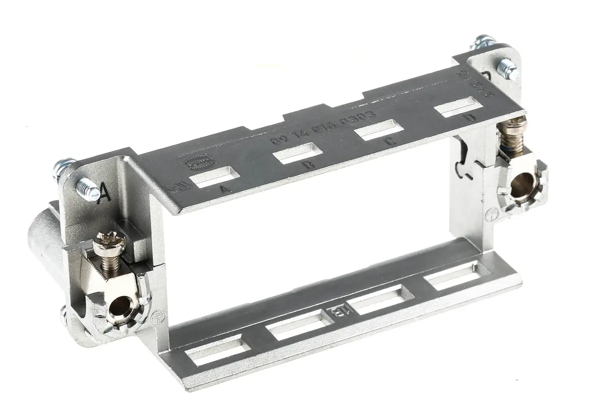 Produktfoto 1 von HARTING HAN Modular Metallrahmen für Han-Standardkappen und -gehäuse, M3, Oben, 2-polig, 10 mm², 4 mm², 10B