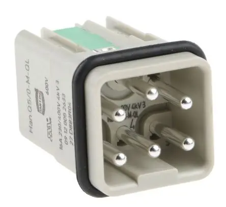 Produktfoto 1 von HARTING 0912 Industrie-Steckverbinder Kontakteinsatz Stecker, 5-polig 16A, Kabel, Steckverbindereinsatz