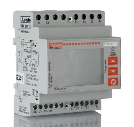 Produktfoto 1 von Lovato DME Energiemessgerät LCD 104.7 mm x 72 mm Energiemessgerät, 6-stellig / 3-phasig 2 Ausg. 1 Eing. Impulsausgang