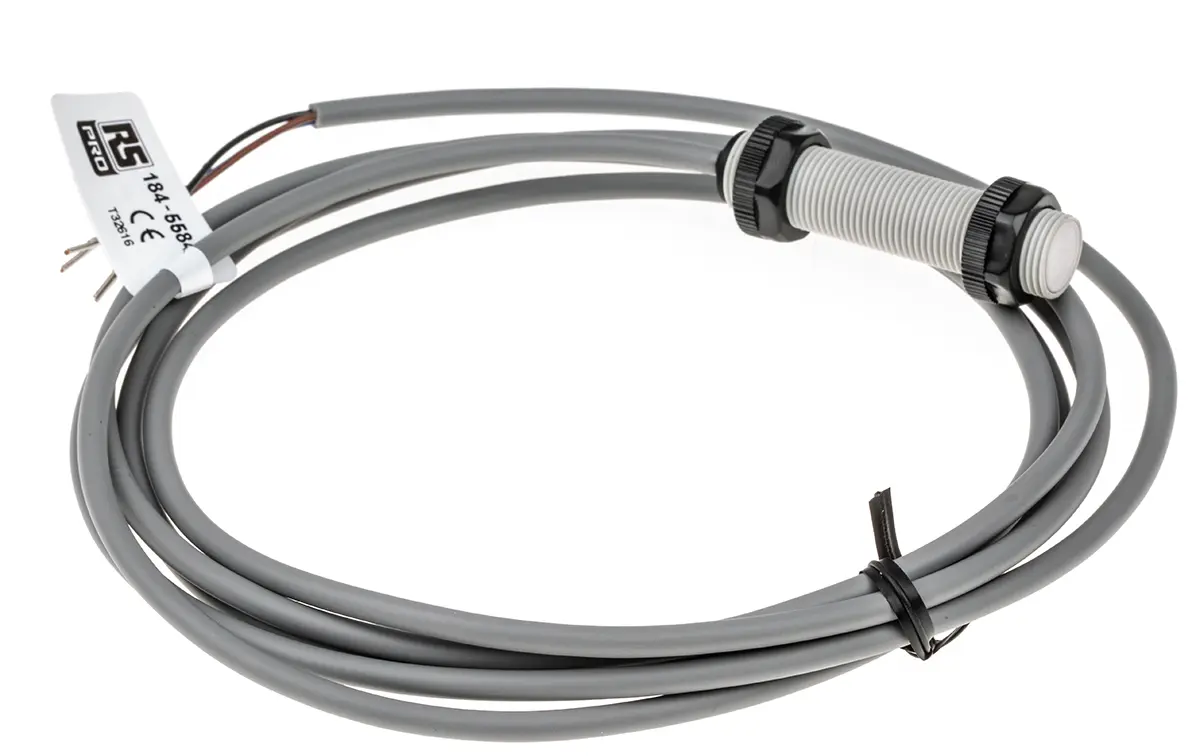 Produktfoto 1 von RS PRO M12 Näherungssensor Kapazitiv, Gewinderohr 2 mm PNP 10 → 30 V dc / 15 mA NO, IP67