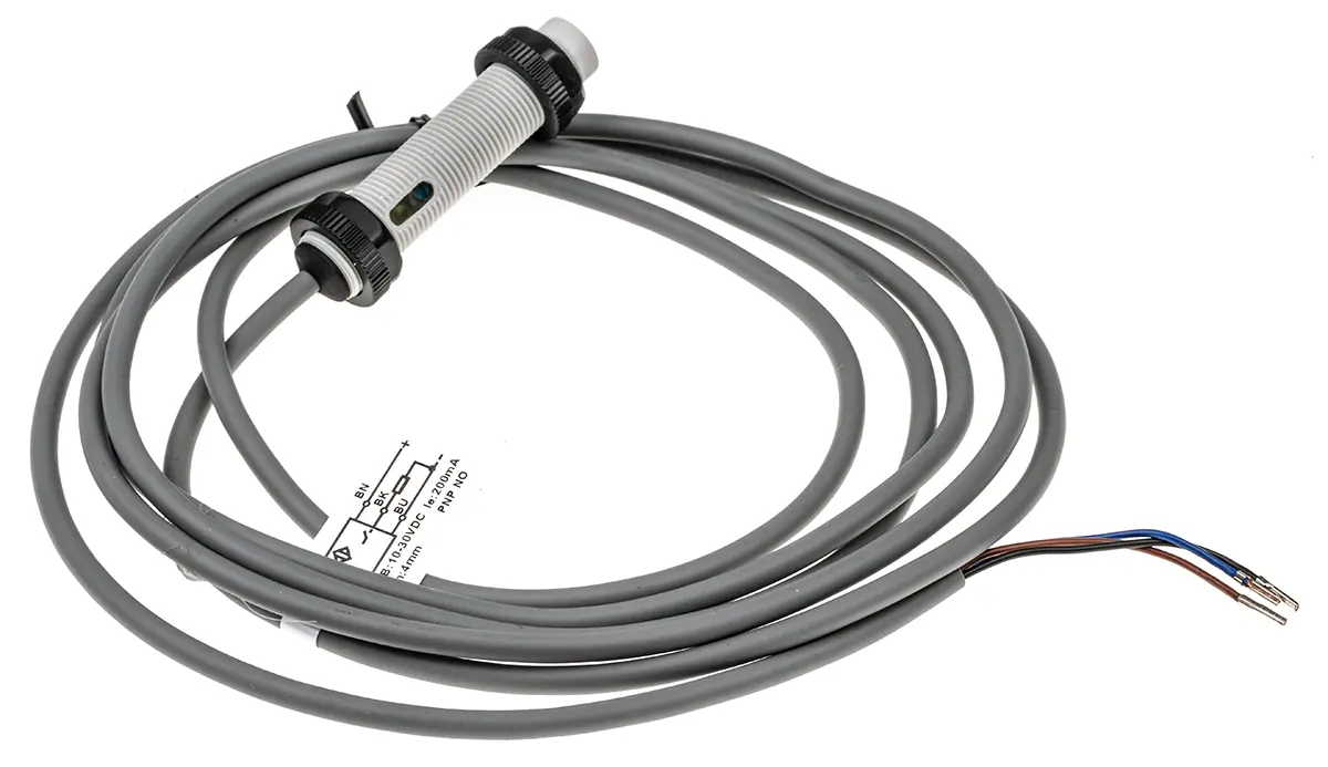 Produktfoto 1 von RS PRO M12 Näherungssensor Kapazitiv, Gewinderohr 4 mm PNP 10 → 30 V dc / 200 mA NO, IP67