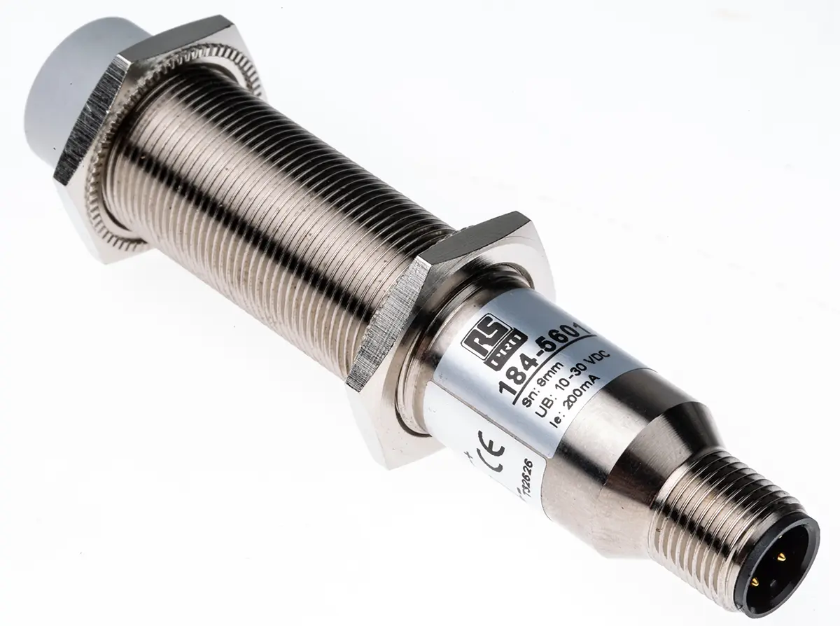 Produktfoto 1 von RS PRO M18 Näherungssensor Kapazitiv, Gewinderohr 8 mm PNP 10 → 30 V dc / 200 mA NO+NC, IP67