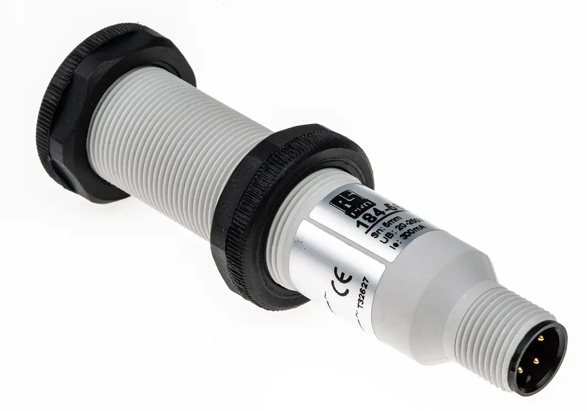 Produktfoto 1 von RS PRO M18 Näherungssensor Kapazitiv, Gewinderohr 5 mm 2-Draht 20 | 250 V ac / 300 mA NO, IP67