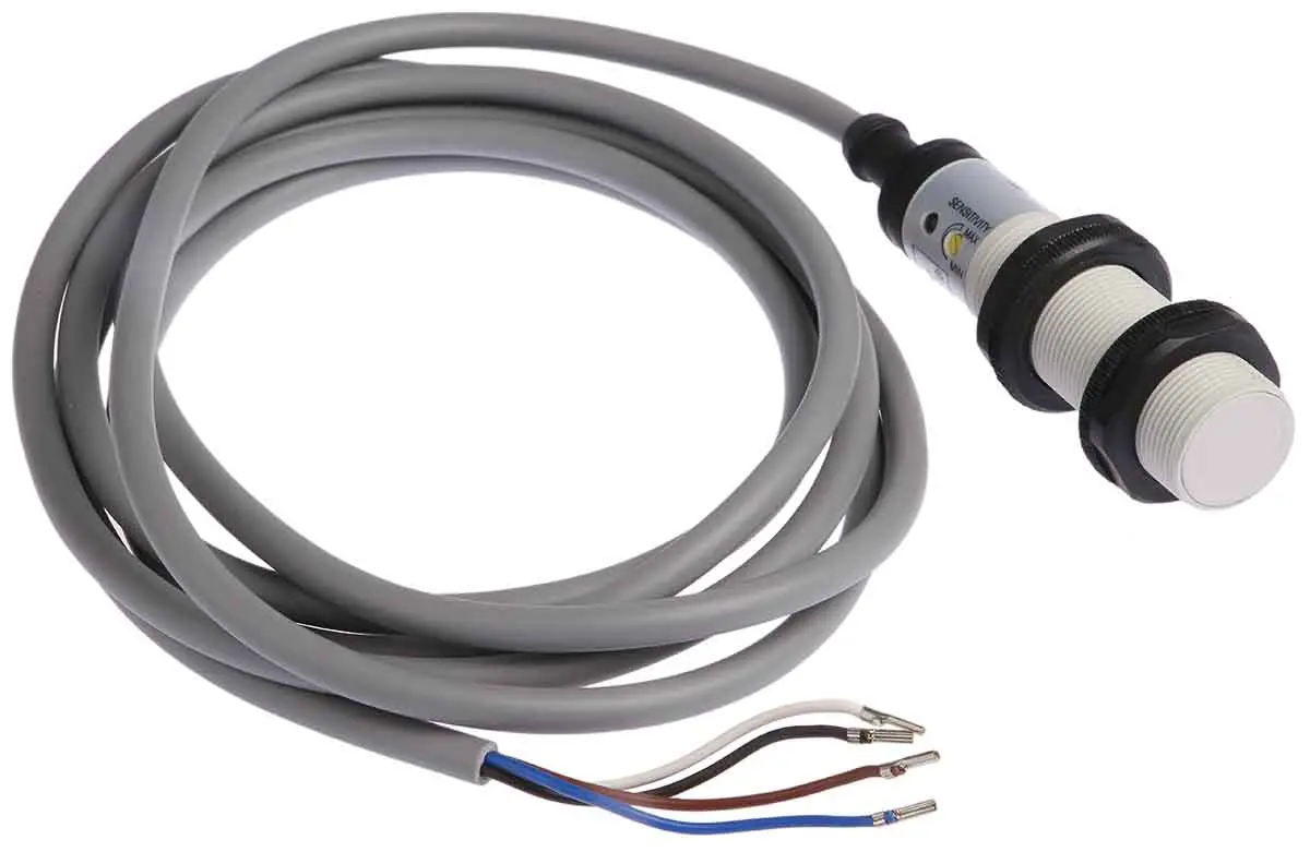 Produktfoto 1 von RS PRO M18 Näherungssensor Kapazitiv, Gewinderohr 8 mm PNP 10 → 30 V dc / 15 mA NO+NC, IP67