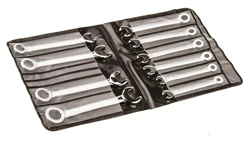 Produktfoto 1 von RS PRO Schraubenschlüsselsatz Ringschlüssel Kohlenstoffstahl, 10-teilig 4 to 11 mm