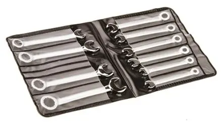 Produktfoto 1 von RS PRO Schraubenschlüsselsatz Ringschlüssel Kohlenstoffstahl, 10-teilig 4 to 11 mm