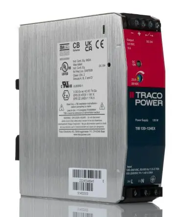 Produktfoto 1 von TRACOPOWER TIB 120 DIN-Schienen Netzteil Linear 264V ac AC / 5 A 28V dc DC 120 W